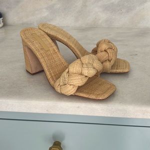 Loeffler Randall raffia heels